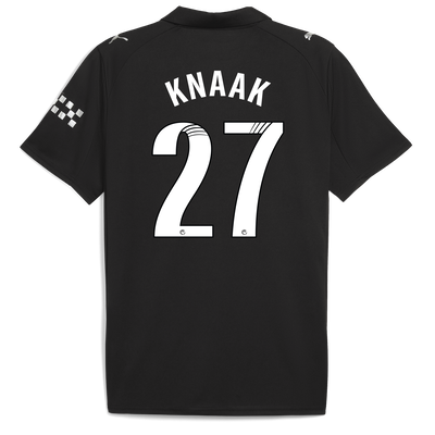Manchester City Away Jersey 2025/26 With KNAAK 27 Printing