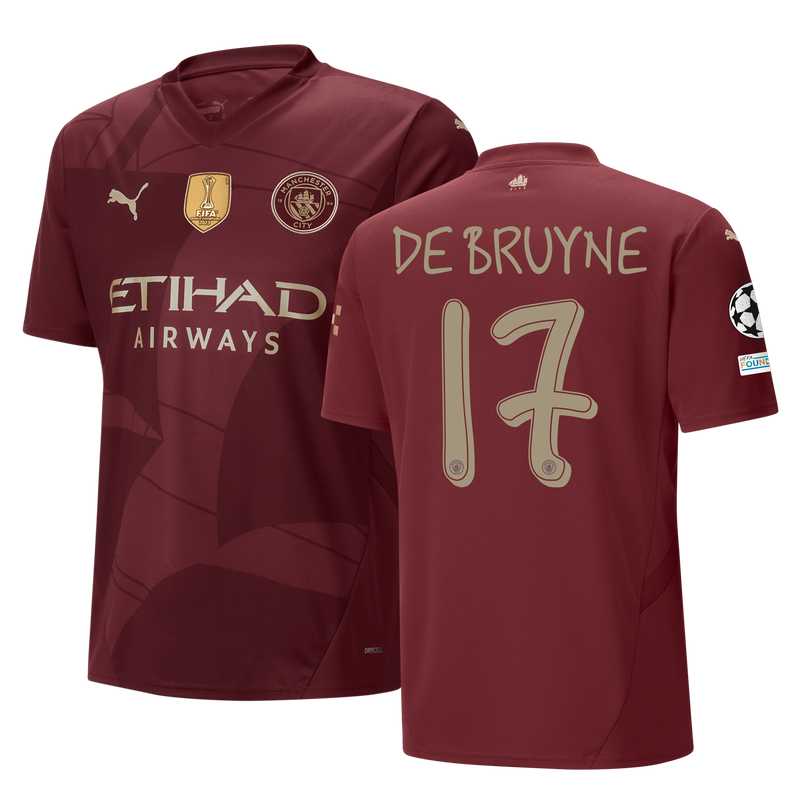 Manchester City Third Jersey 2024 25 With DE BRUYNE 17 Printing Official Man City Store