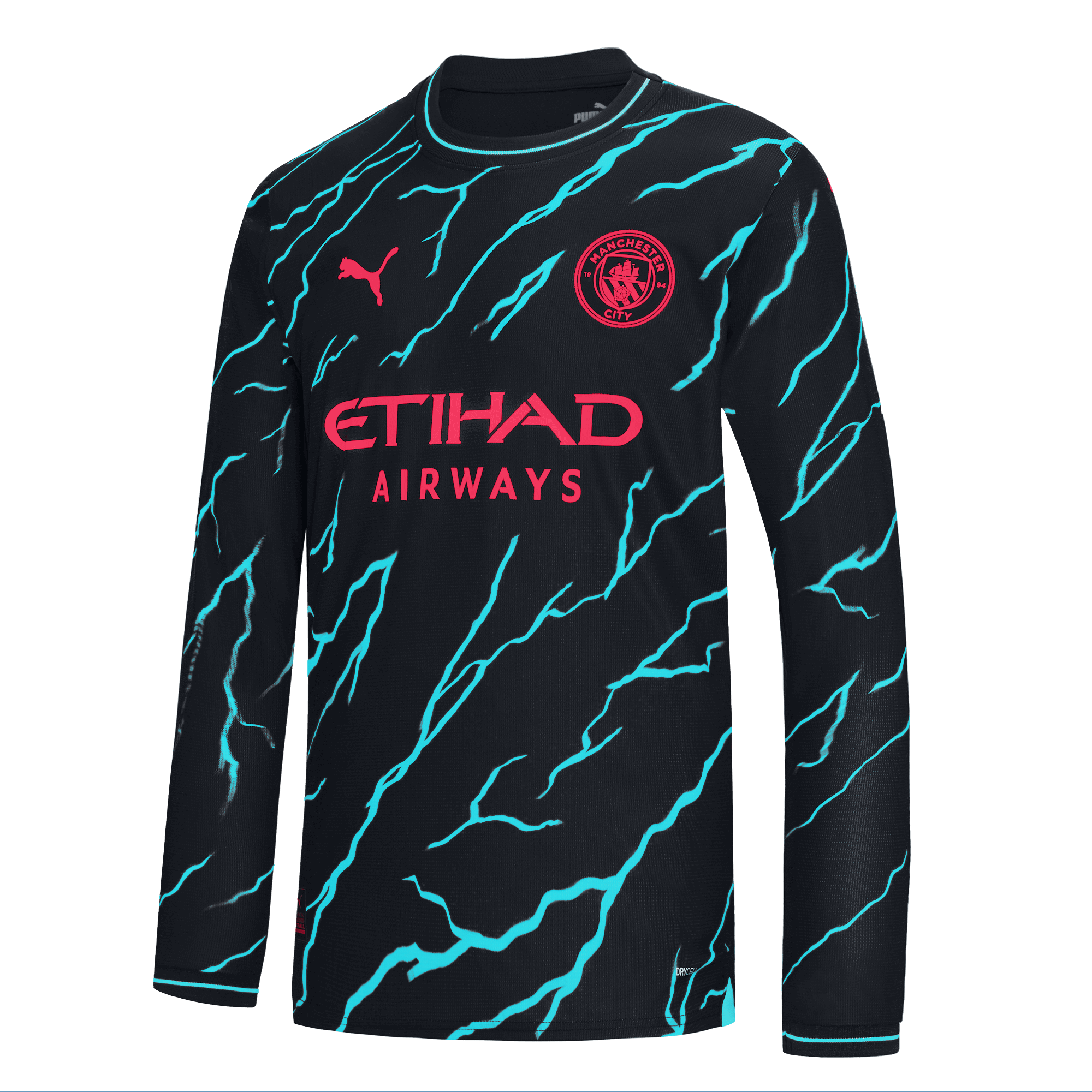 Manchester City No22 Mendy Third Long Sleeves Soccer Club Jersey