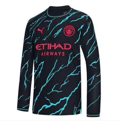 Manchester City Derde Tenue shirt 2023/24 met lange mouwen