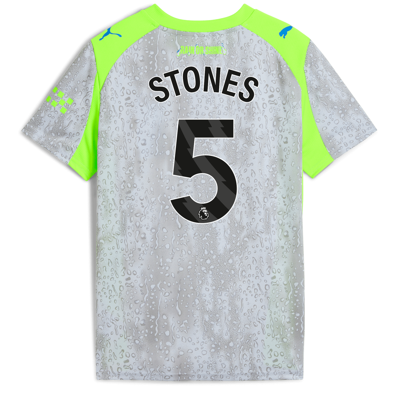 Kids' Manchester City Third Jersey 2025/26 With STONES 5