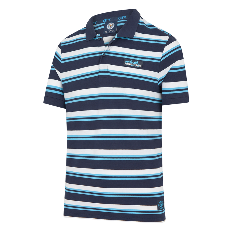 MCFC FW MENS SHIP STRIPE POLO - peacoat