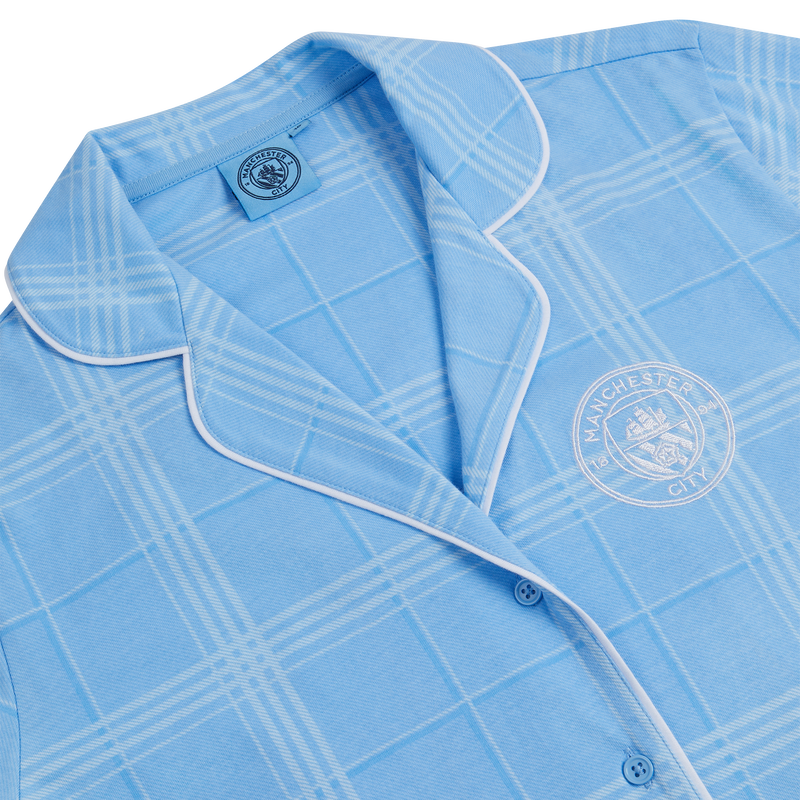 MCFC GIRLS FAMILY 2025 CHECK PJ - blue