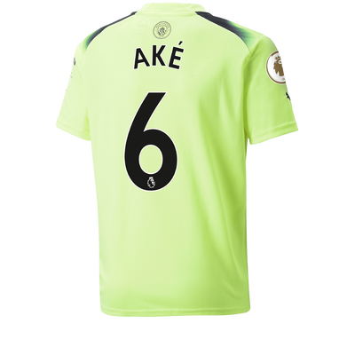 Kids' Manchester City Third Jersey 2022/23 with AKÉ 6 printing