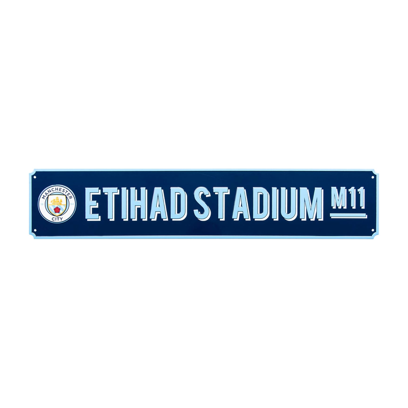 MCFC VINTAGE METAL STREET SIGN - blue