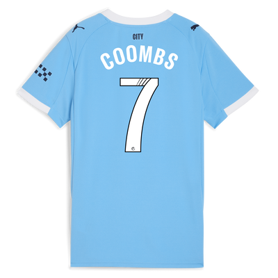 Camiseta local femenina del Manchester City 2025/26 con estampado COOMBS 7