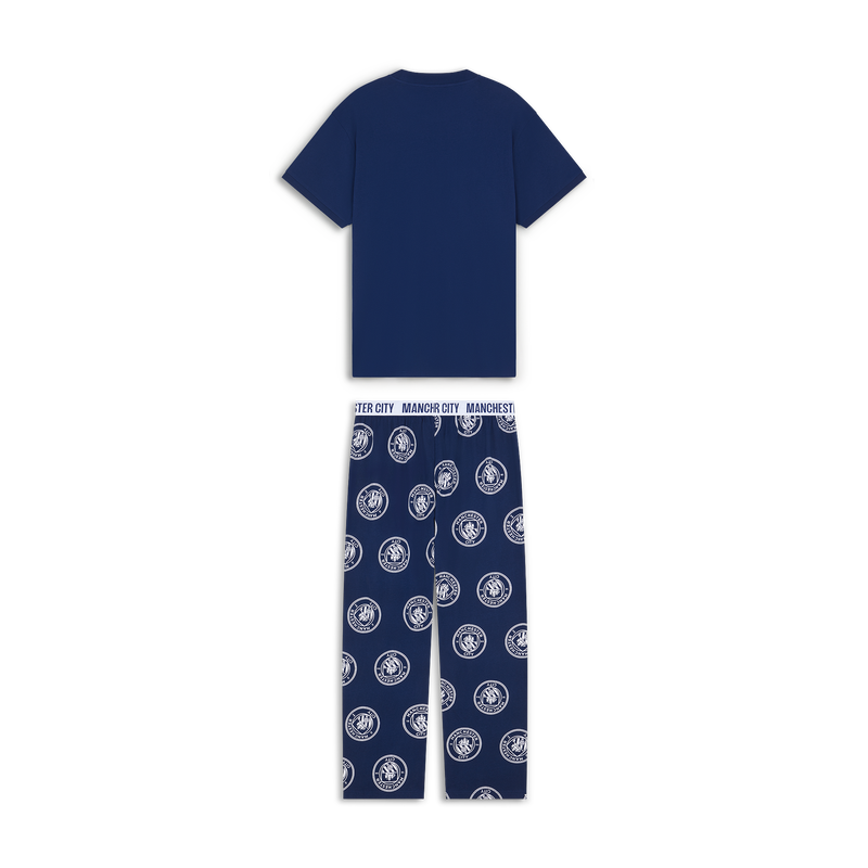 MCFC MENS AOP CREST SS PJ - navy