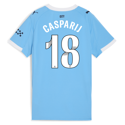 Women's Manchester City Home Jersey 2025/26 With CASPARIJ 18 Printing