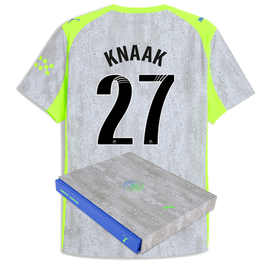 Manchester City Third Authentic Jersey 2025/26 With KNAAK 27 Printing in Gift Box