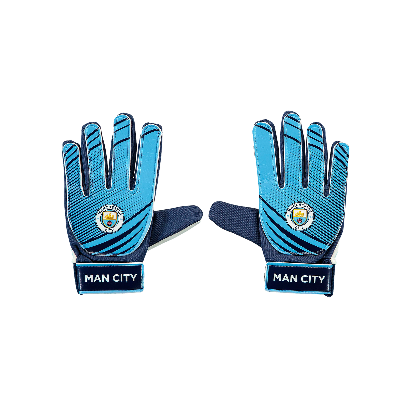 Guantes táctiles de rayas del Manchester City