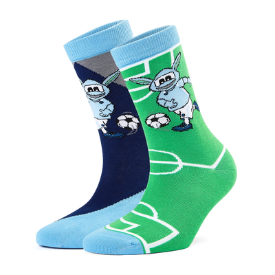 Kids Manchester City 2 Pack Mascot Socks
