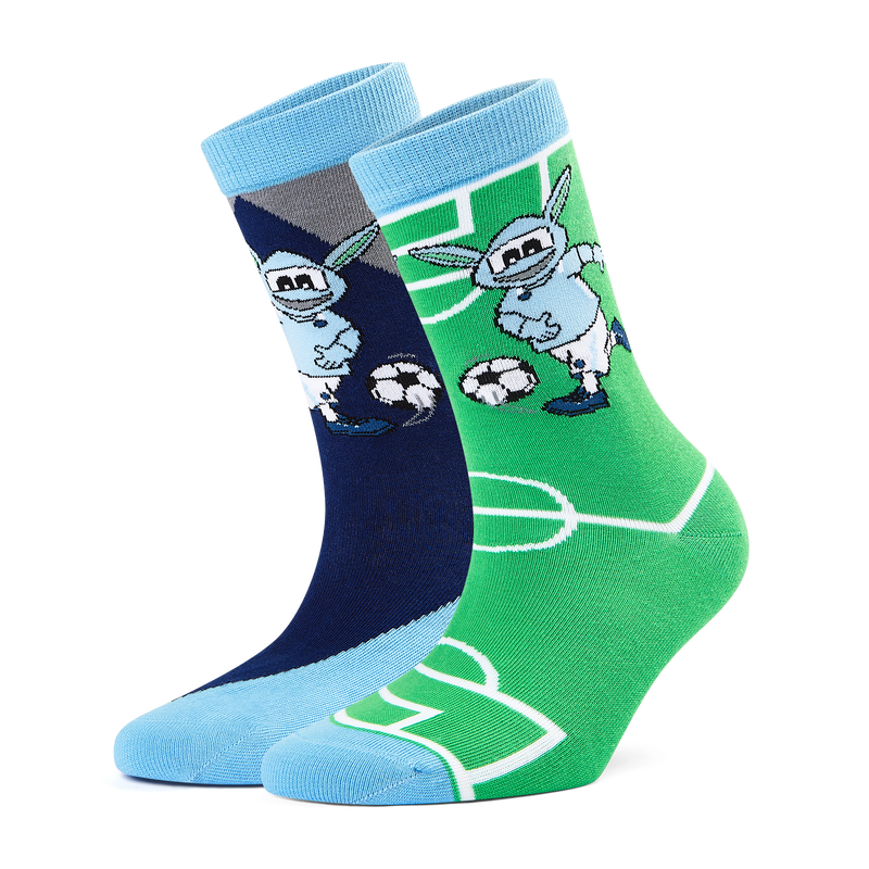 MCFC KIDS 2 PACK MASCOT SOCK - navy
