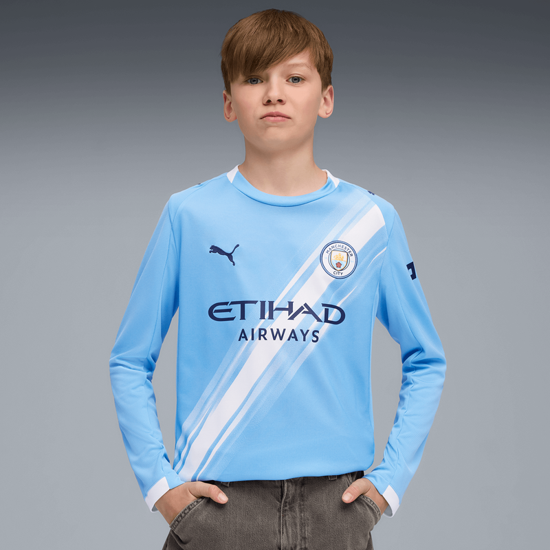 MCFC RP KIDS HOME JERSEY LS - team light blue