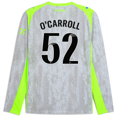 Manchester City Third Jersey 2025/26 Long Sleeve With O'CARROLL 52 Printing