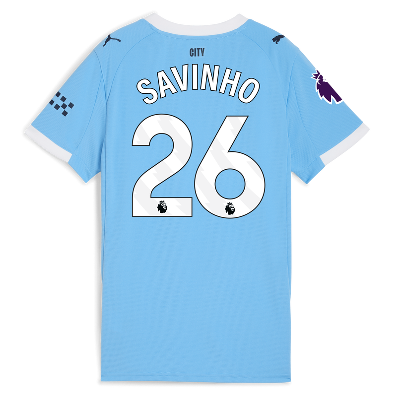 Women's Man City Home Jersey 2025/26 With SAVINHO 26 Printing  blue - Check out all Manchester City t-shirts online - Official Manchester City FC store
