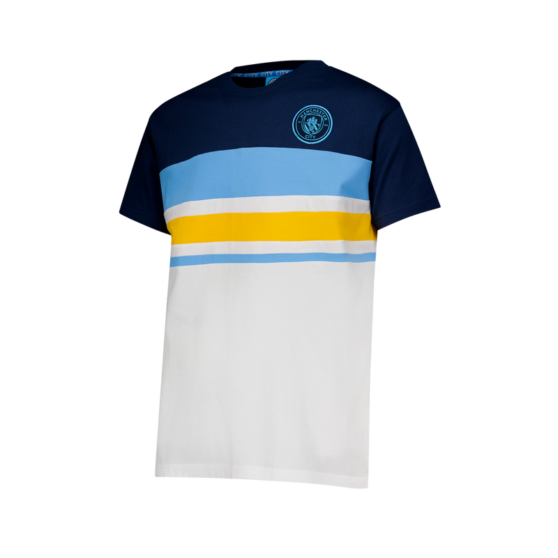 MCFC FW MENS COLOUR BLOCK TSHIRT - white
