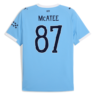Maglia Home Manchester City 2025/26 con stampa McATEE 87