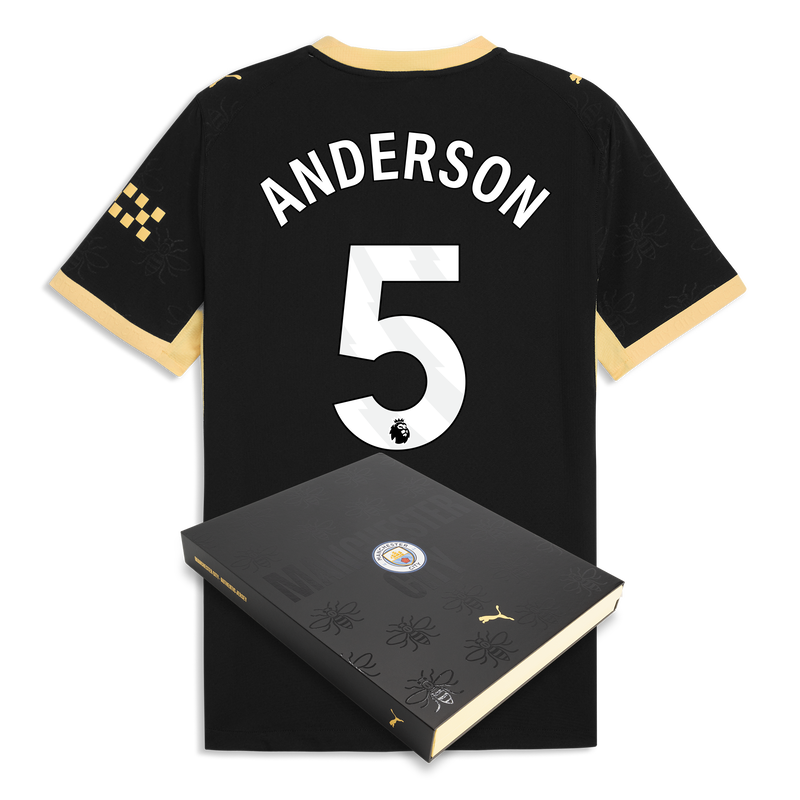 Master Mach Manchester City Auswärtstrikot Authentic 2026/27 mit ANDERSON 5 Druck ...