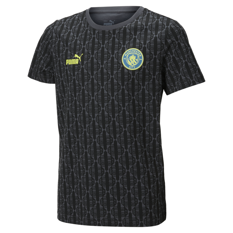 Kids' Man City FtblCulture AOP Tee new navy unisex - Size 7/8 from polyester  - Official Manchester City FC store