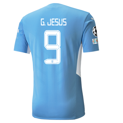 Manchester City Home Authentic Shirt 21/22 with Gabriel Jesus printing