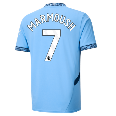 Manchester City Home Jersey 2024/25 With MARMOUSH 7 Printing