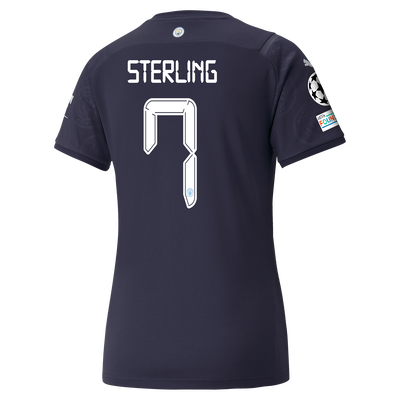 Womens Manchester City 3rd Shirt 21/22 with Raheem Sterling printing