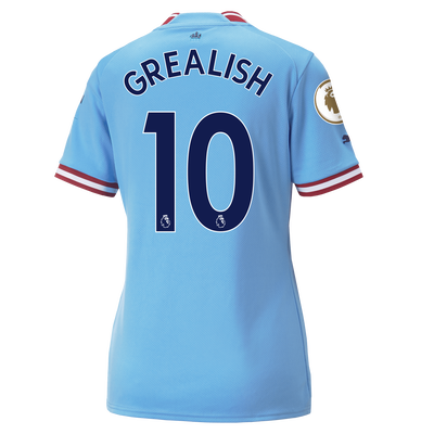 Women's Manchester City Home Jersey 22/23 with GREALISH 10 printing