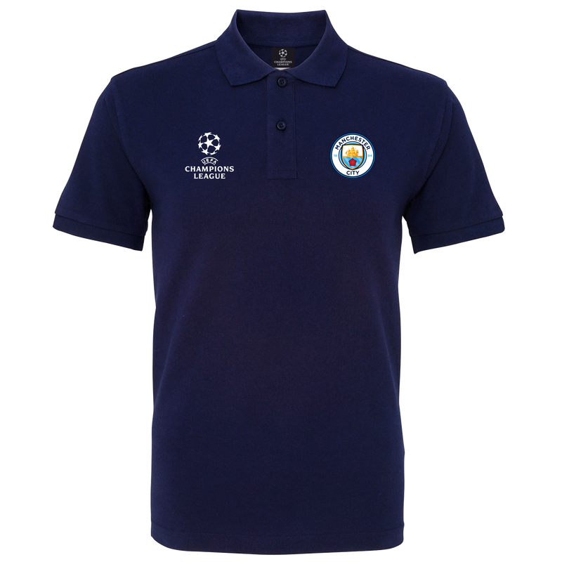 MCFC FW UCL CREST POLO - navy