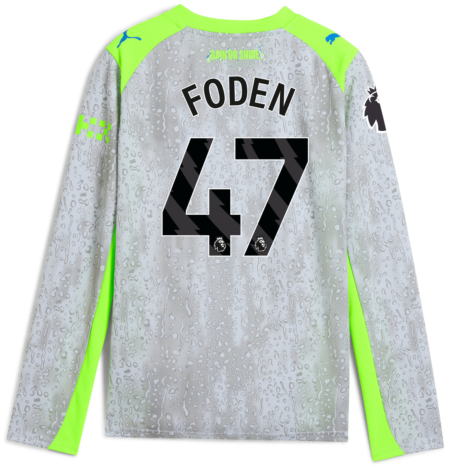Kids' Manchester City Third Jersey 2025/26 Long Sleeve With