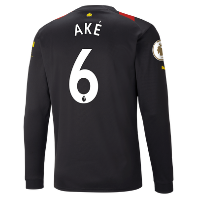 Manchester City Away Jersey 2022/23 long sleeve with AKÉ 6 printing
