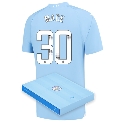 Manchester City Authentic Heimtrikot 2023/24 mit MACE 30 Aufdruck in Geschenkbox