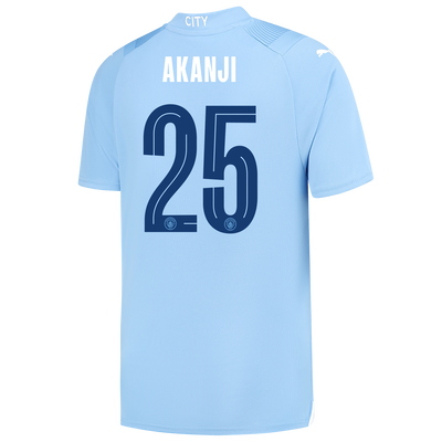 Manchester City Home Jersey 2023/24 with AKANJI 25 Printing