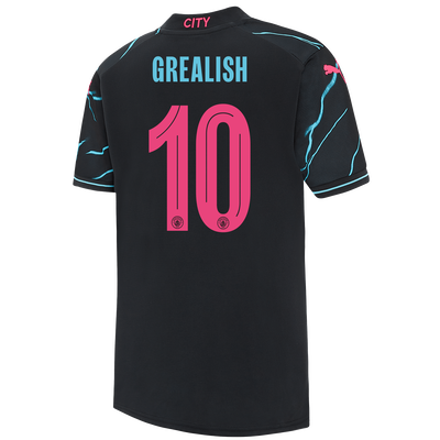 Kids' Manchester City Third Jersey 2023/24 with GREALISH 10 printing