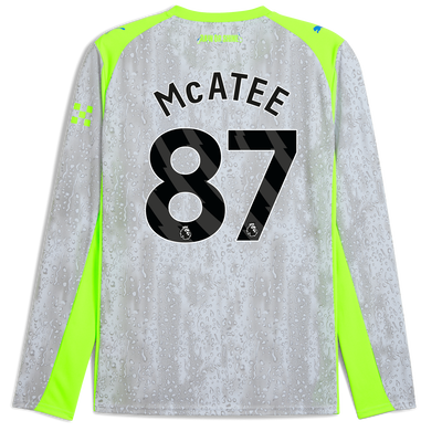 Camiseta Manchester City Tercera 2025/26 de manga larga con estampado de McATEE 87 Printing