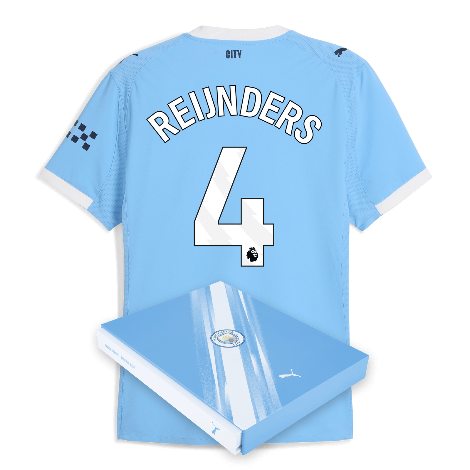 Manchester City Home Authentic Jersey 2025/26 With REIJNDERS 4