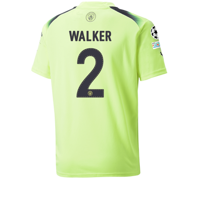 Kids' Manchester City Third Jersey 2022/23 with WALKER 2 printing