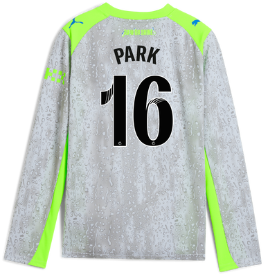 Maglia Third  Manchester City per bambini 2025/26 a maniche lunghe con stampa di PARK 16 Printing