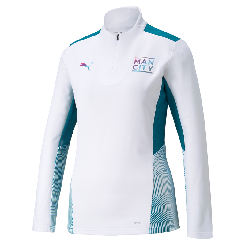 MCFC TR WOMENS 1/4 ZIP TOP LS - white