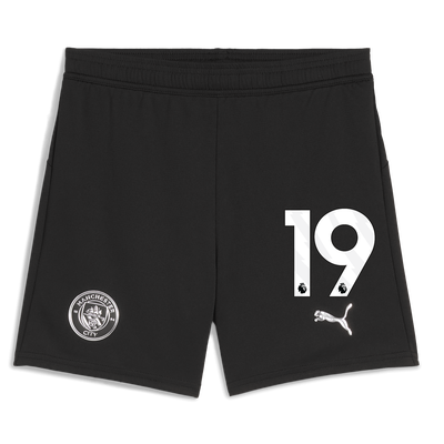Kids' Manchester City Football Shorts 2025/26 with #19
