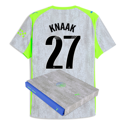 Manchester City Third Authentic Jersey 2025/26 With KNAAK 27 Printing in Gift Box