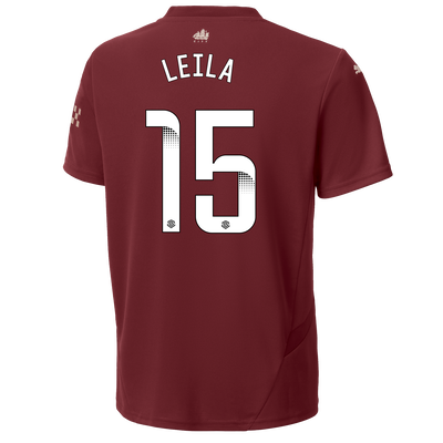 Kids' Manchester City Third Jersey 2024/25 With LEILA 15 Printing