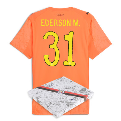 Manchester City KidSuper Authentic Trikot 2025/26 mit EDERSON M. 31 Bedruckung in Geschenkbox