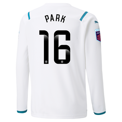 Kids Manchester City Away Shirt Long Sleeve 21/22 with Jess Park printing
