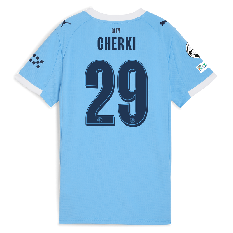 Women's Man City Home Jersey 2025/26 With CHERKI 29 Printing  blue - Check out all Manchester City t-shirts online - Official Manchester City FC store