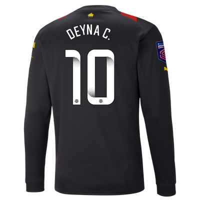 Manchester City Away Jersey 2022/23 long sleeve with DEYNA C. 10 printing