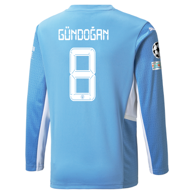 Manchester City Home Longsleeve Shirt 21/22 with İlkay Gündoğan printing