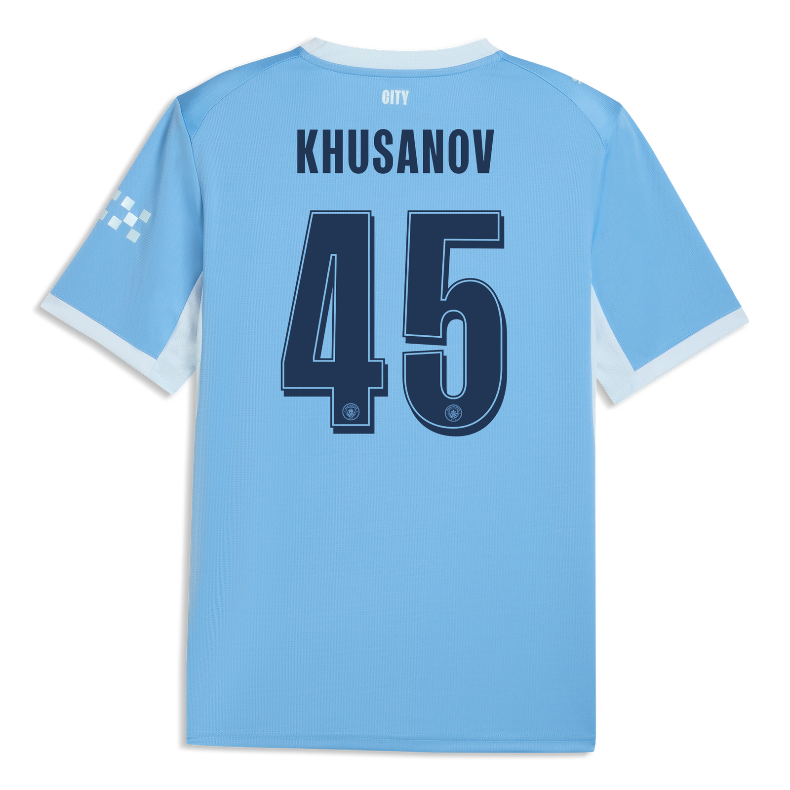 Manchester City Home Jersey 2026/27 With KHUSANOV 45 Printing
