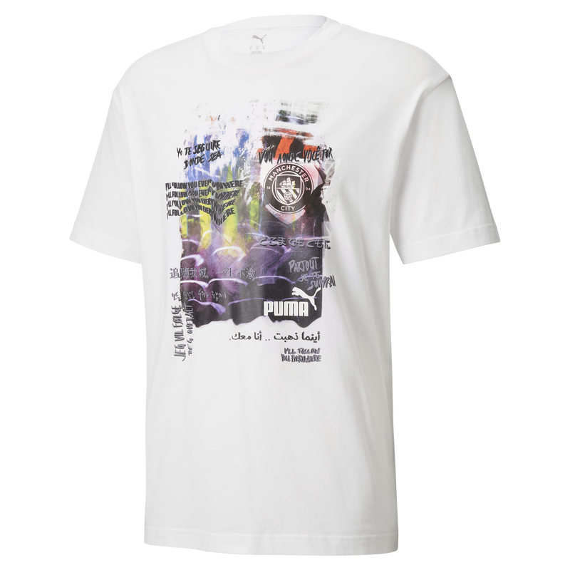 MCFC LW MENS FTBLNRGY+ TEE - white