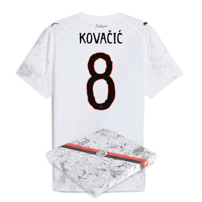 Maillot authentique KidSuper de Manchester City 2025/26 avec impression KOVAČIĆ 8 dans une boîte cadeau