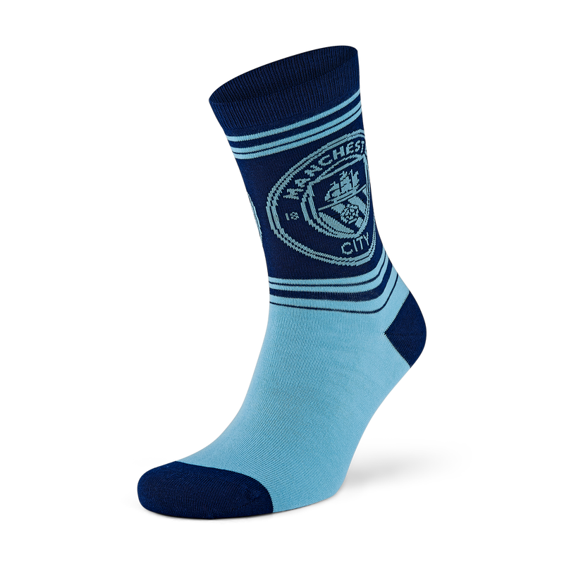 MCFC FW KIDS 2PK FTBL SOCKS - blue